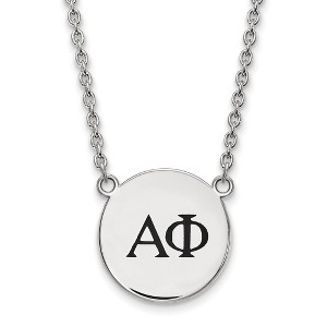 Black Bow Jewelry Sterling Silver Alpha Phi Greek Life Necklace 18 Inch - 1 of 4