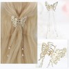 Unique Bargains Women's Flower Butterfly Tassel Hair Clips and Pins Gold Tone 2 Pcs - 3 of 4