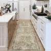 Area Rug Washable Rug Vintage Traditional Mat Distressed Indoor Foldable Accent Rug Floral Non Slip Low Pile Carpet - 2 of 4