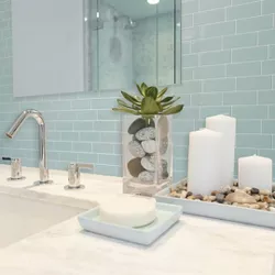 Smart Tiles 3D Peel and Stick Backsplash 4 Sheets of 11.56" x 8.38" Kitchen and Bathroom Wallpaper