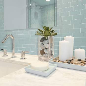 Smart Tiles 3D Peel and Stick Backsplash 4 Sheets of 11.56" x 8.38" Kitchen and Bathroom Wallpaper Metro Mia