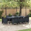 vidaXL Garden Table Anthracite 250 x 100 x 73 cm poly rattan - 2 of 4