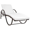 vidaXL Sun Lounger with Cushion - Durable Poly Rattan in Brown - Outdoor Patio, Deck and Garden Recliner - 2 of 4