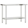 vidaXL Bistro Table Black 15.7"x27.5" Metal - 2 of 4