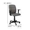 Emma and Oliver Mid-Back Quilted Vinyl Swivel Task Office Chair with Arms - 4 of 4