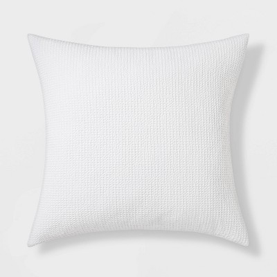 Euro Washed Waffle Weave Throw Pillow White - Threshold&#8482;