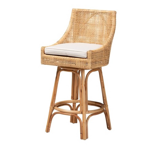 Parksley rattan and woven counter online stool