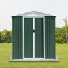 CAVINAS Outdoor Storage Shed Metal Garden Shed with Single Door and Apex Roof for Garden - 4 of 4