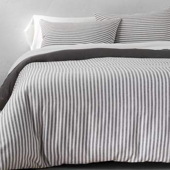 Heavyweight Linen Blend Stripe Duvet & Pillow Sham Set - Casaluna™