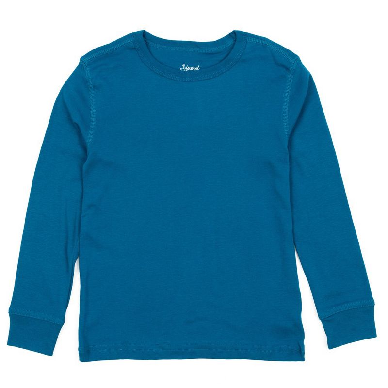 Leveret Kids Long Sleeve Solid Boho Color T-Shirt, 1 of 4
