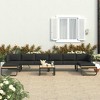vidaXL Patio Corner Sofa Set with Cushions, 5-Piece, Aluminum and WPC Material, Dark Gray and Brown, Suitable for Indoor and Outdoor Use - 2 of 4