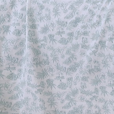 King Green Floral Cotton Percale Sheet Set