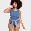 Women's Luxe Stretch High Neck Racer Thong Bodysuit - Auden™ - 3 of 3