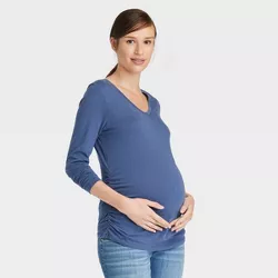 Long Sleeve Scoop Neck Maternity T-Shirt - Isabel Maternity by Ingrid & Isabel™