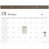 WorkStyle Monthly Desk Pad Calendar, 21.75 x 17, White Sheets, Brown/Gold Headband, Clear Corners, 12-Month (Jan-Dec): 2025 - 3 of 4
