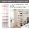 ORRD 7-Tier 360° Rotating Shoe Rack – Freestanding Tower, Fits 28 Pairs, White - 4 of 4