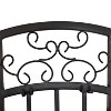 Sunnydaze Indoor/Outdoor Iron Filigree Firewood Log Rack with 4-Piece Fireplace Tool Set - Black - image 4 of 4