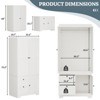 Buenhomino White Freestanding Modular Wardrobe Combo Armoires Closet,DIY Closet System with Wood Storage Drawers and Hanging Rods - 3 of 4