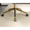 ORRD Faux Fur Office & Vanity Chair, Adjustable Swivel Desk Chair with Gold Base, Beige - 4 of 4
