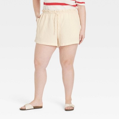 Women's High-Rise Gauze Tie-Waist Pull-On Shorts - Universal Thread™