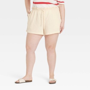 Women's High-Rise Gauze Tie-Waist Pull-On Shorts - Universal Thread™ - 1 of 3