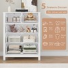 5 Drawer Dresser for Bedroom, Modern Wood Grain Chests of Drawers, with Deep Drawers & Metal Knobs, of Drawers for Bedroom, Entryway - 3 of 4