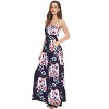 Clearlove Women Strapless Casual Loose Ruched Long Maxi Dress with Pockets - 2 of 4