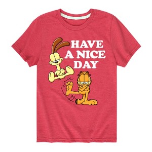 Boys' - Garfield - Have A Nice Day Short Sleeve Graphic T-Shirt - 1 of 4