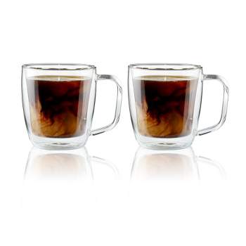 Henckels Cafe Roma 2-pc Double-Wall Glassware 12oz. Glass Coffee Mug Set