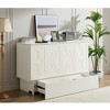 TiramisuBest [NEW ARRIVED] [VIDEO PROVIDED]Cabinet Bed with Storage - White Wood Design - 4 of 4