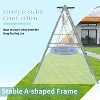 VYNXARIA Swing Set for Kids Outdoor Backyard Playground Swing Set with Ladder and Basketball Hoop - 4 of 4