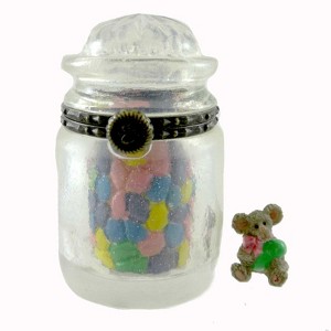 Boyds Bears 3.75 In Sweetie's Candy Jar W/ J.B. Mcnibble Treasure Box Figurines - 1 of 3