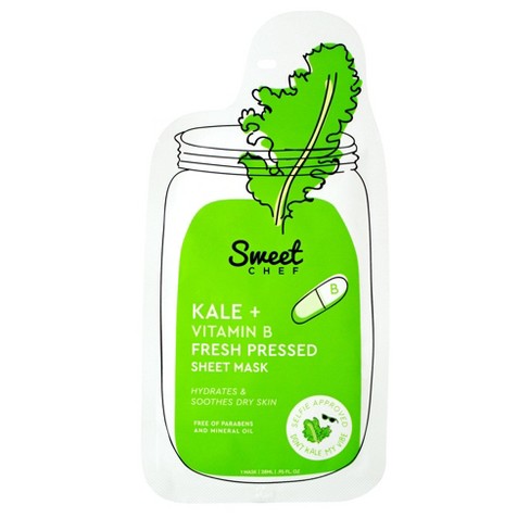 Download Sweet Chef Kale Vitamin B Fresh Pressed Face Mask Sheet 95oz Target PSD Mockup Templates