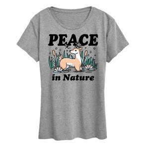 Women's - Instant Message - Peace In Nature Short Sleeve Graphic T-Shirt - 1 of 4