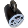Kicker Marine KMTES Black Tower Enclosures Loaded With (2) 6.5" White JVC Marine Coaxial Speakers. - 3 of 4