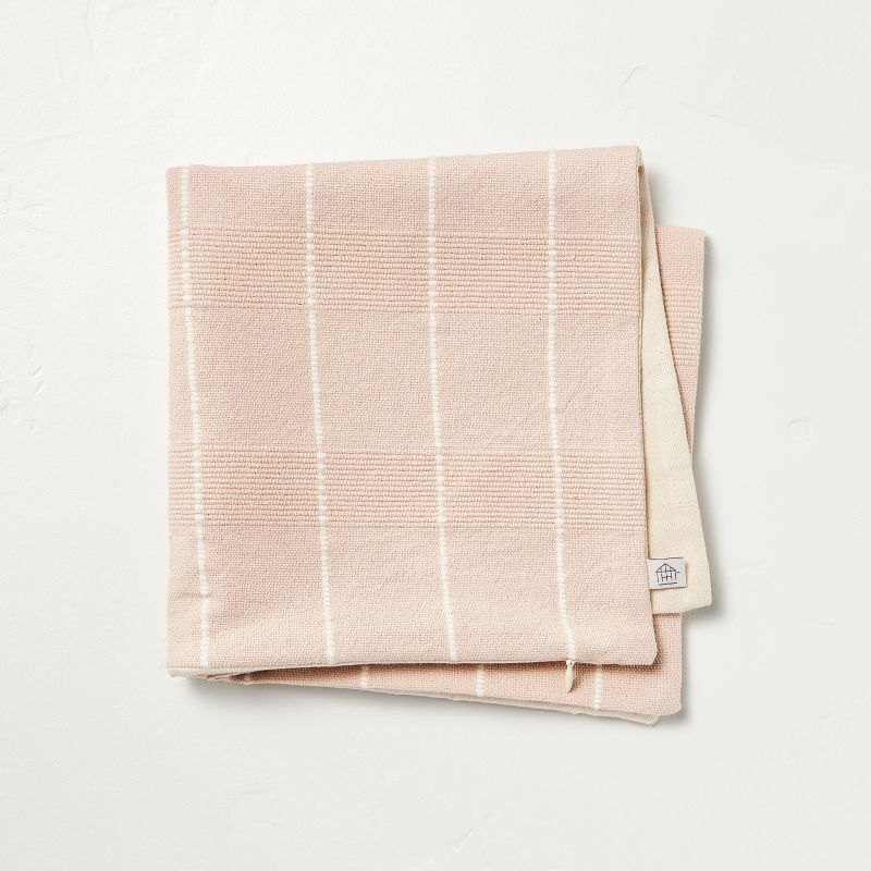 18&#34;x18&#34; Textured Multi Stripe Decorative Pillow Cover Blush/Cream - Hearth &#38; Hand&#8482; with Magnolia, 1 of 6