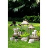Okak Cement Planters Pot Set of 4/2, Plant Pots with Botanical Motifs, Flower Pots for Indoor Outdoor Plants - 4 of 4
