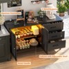 Aheaplus Sideboard Buffet Cabinet with 5 Wood Drawers - 4 of 4