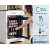 AMERLIFE 69" Bar Cabinet with Built-in Fridge – Farmhouse Wine Cabinet with Storage, Adjustable Shelves – Coffee Bar Cabinet for Home Bar, Brown - 3 of 4
