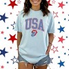 Simply Sage Market Women's USA Patriotic Lips Short Sleeve Garment Dyed Tee - 2 of 3