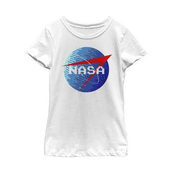 Girl's NASA Retro Pixel Logo T-Shirt