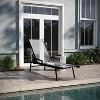 Emma and Oliver Textilene Adjustable 5 Position Patio Chaise Lounge with Armrests and Metal Frame - 2 of 4