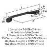 Amerock Ravino 5-1/16 Inch Pull for Cabinets, Drawers, and Furniture - 4 of 4