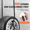 VEVOR 4 Piece Flat Bungee Cord, 20 mm Heavy Duty Bungee Straps with Steel S-Hooks, 40" Elastic Bungee Rope for Cargo, Tarps, Trucks and Tent, Black - 3 of 4