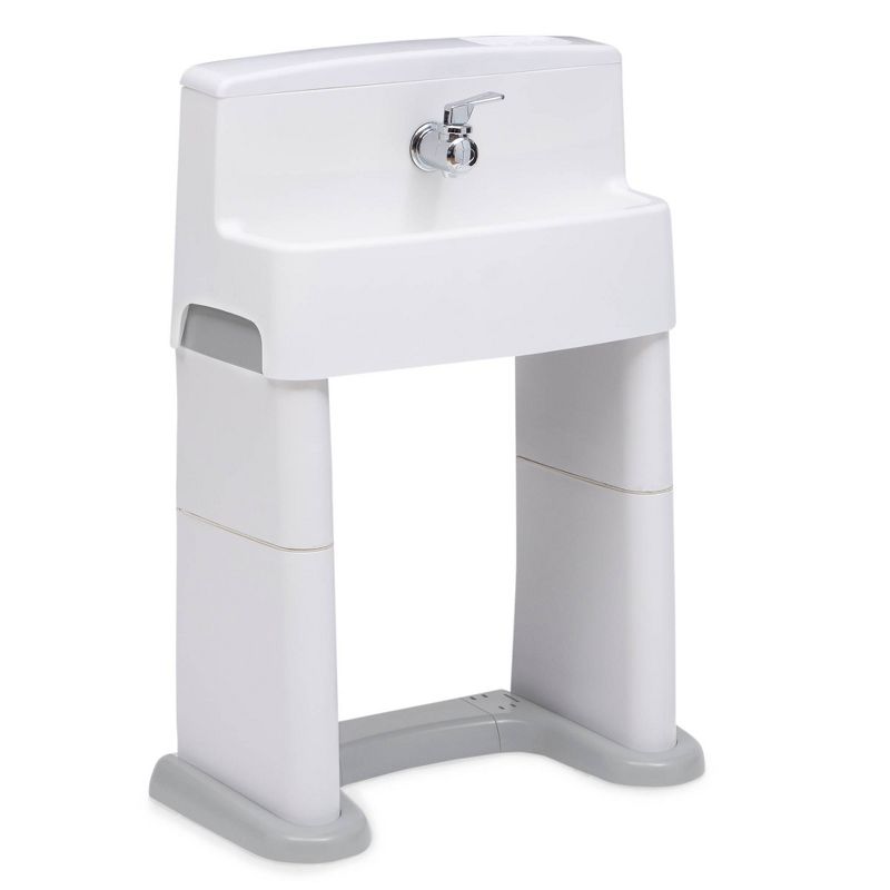 Delta Children PerfectSize 3-in-1 Convertible Sink, Step Stool and Bath Toy for Toddlers/Kids&#39; Perfect For Potty Training - White/Gray, 1 of 16