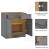 Kitchen Base Cabinet, Unassembled Cabinet with Adjustable Shelf without Top - 4 of 4
