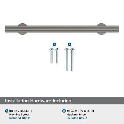 Satin Nickel 7-Inch Modern Cabinet Bar Pull
