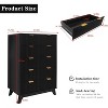 Garvee 5 Drawer Dresser, Mid Century Modern Chest of Drawers with Fluted Design, Vertical Storage Organizer for Bedroom Living Room Entryway - 2 of 4
