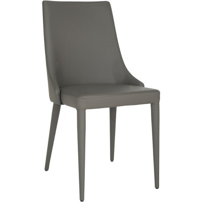 Summerset Gray PU Leather Upholstered Side Chairs with Metal Frame, Set of 2