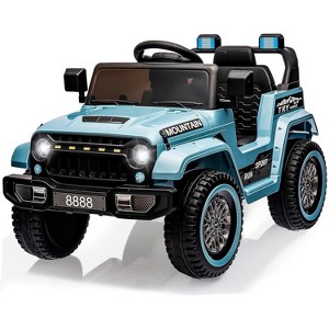 12V Kids Ride On Truck Car, Battery Powered Electric Toy with Remote Control, LED Lights, 3 Speeds, Music - 1 of 4